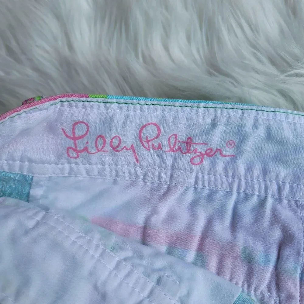 Lilly Pullitzer Buttercup Shorts Size 0 Scalloped Preppy Nantucket Summer Fem